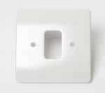 (image for) MK White 1 Gang Moulded Grid Front Plate 1 module
