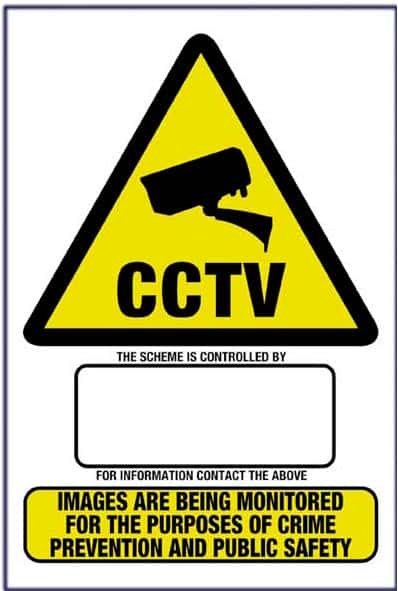 (image for) SECWARE Data protection Compliant CCTV Sign A3