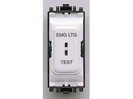 (image for) MK White Grid Emergency Lighting Test Switch
