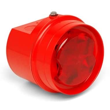 (image for) Sounder/Strobe - 88dBA, Red/Red c/w isolator - Deep Base