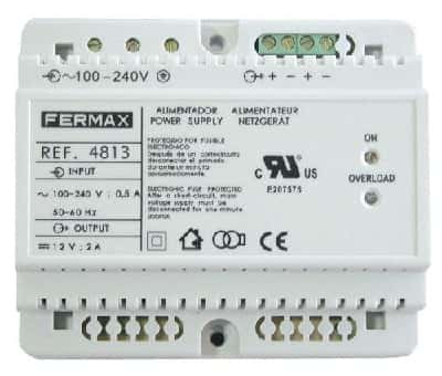 (image for) Fermax 4813 DIN6 12VDC/2A Audio Power Supply - Click Image to Close