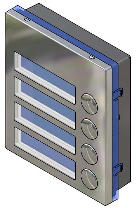 (image for) Videx 4000 Series button module (4 Button)