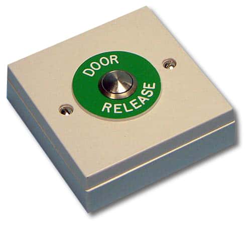 (image for) Videx Surface plasic push to exit c/w stainless steel button