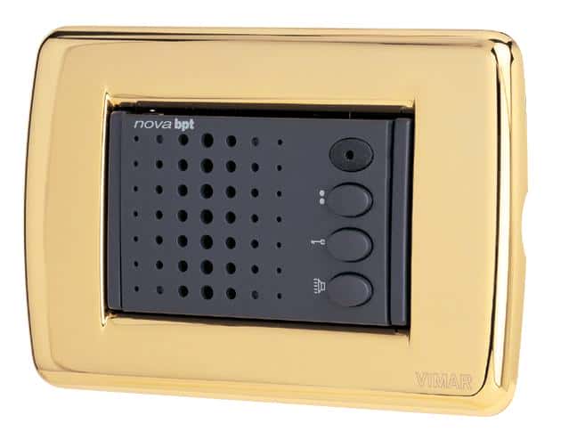 (image for) BPT Nova Flush Audio Module Black with Gold surround