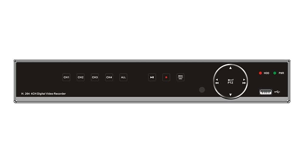 (image for) Secware Eco 1080p 4 Channel AHD/TVI Hybrid DVR No HDD