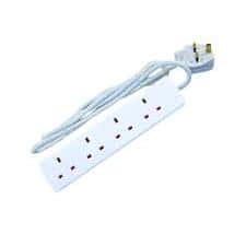 (image for) SecWare 4 Socket Extension Lead White