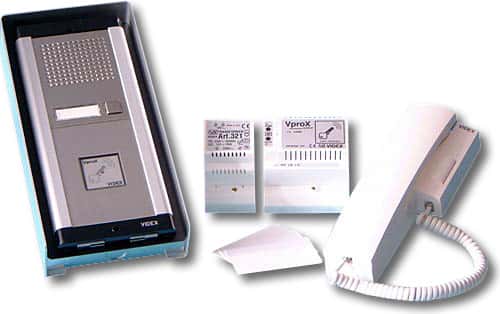 (image for) Videx 1 button voice panel + vprox surface Kit (max 20 fobs)