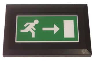 (image for) SECWARE LED Maintained Black Exit Sign