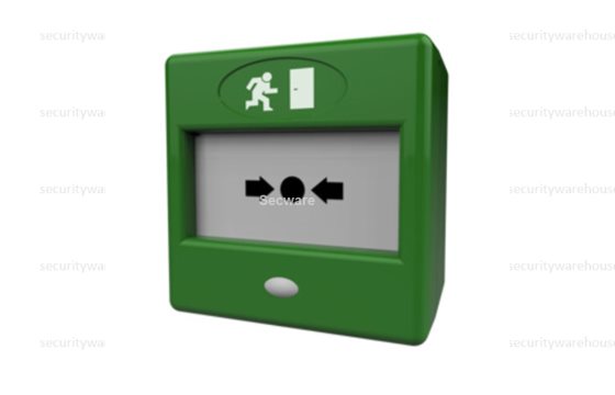 (image for) CQR Green Single Pole Resettable Manual Call Point
