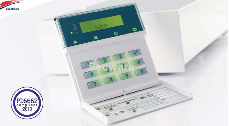 (image for) Scantronic 9651PD-41 Grade 2 8 zone Panel with Keypad