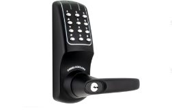 (image for) Secware Black Battery Operated Digital Lock & Tubular Latch