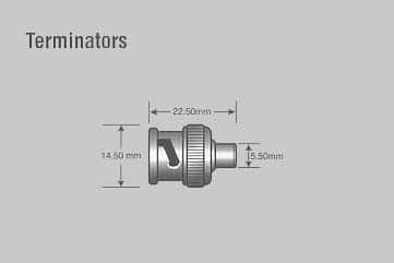 (image for) Secware BNC Terminator 75 Ohms. 1/4 Watt